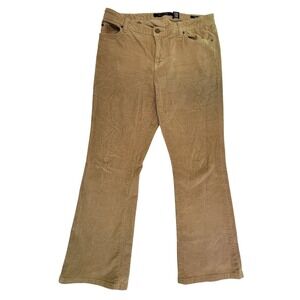 Calvin Klein Jeans Women Tan Corduroy Flare Pants Size 10
